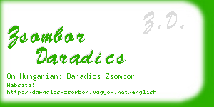 zsombor daradics business card